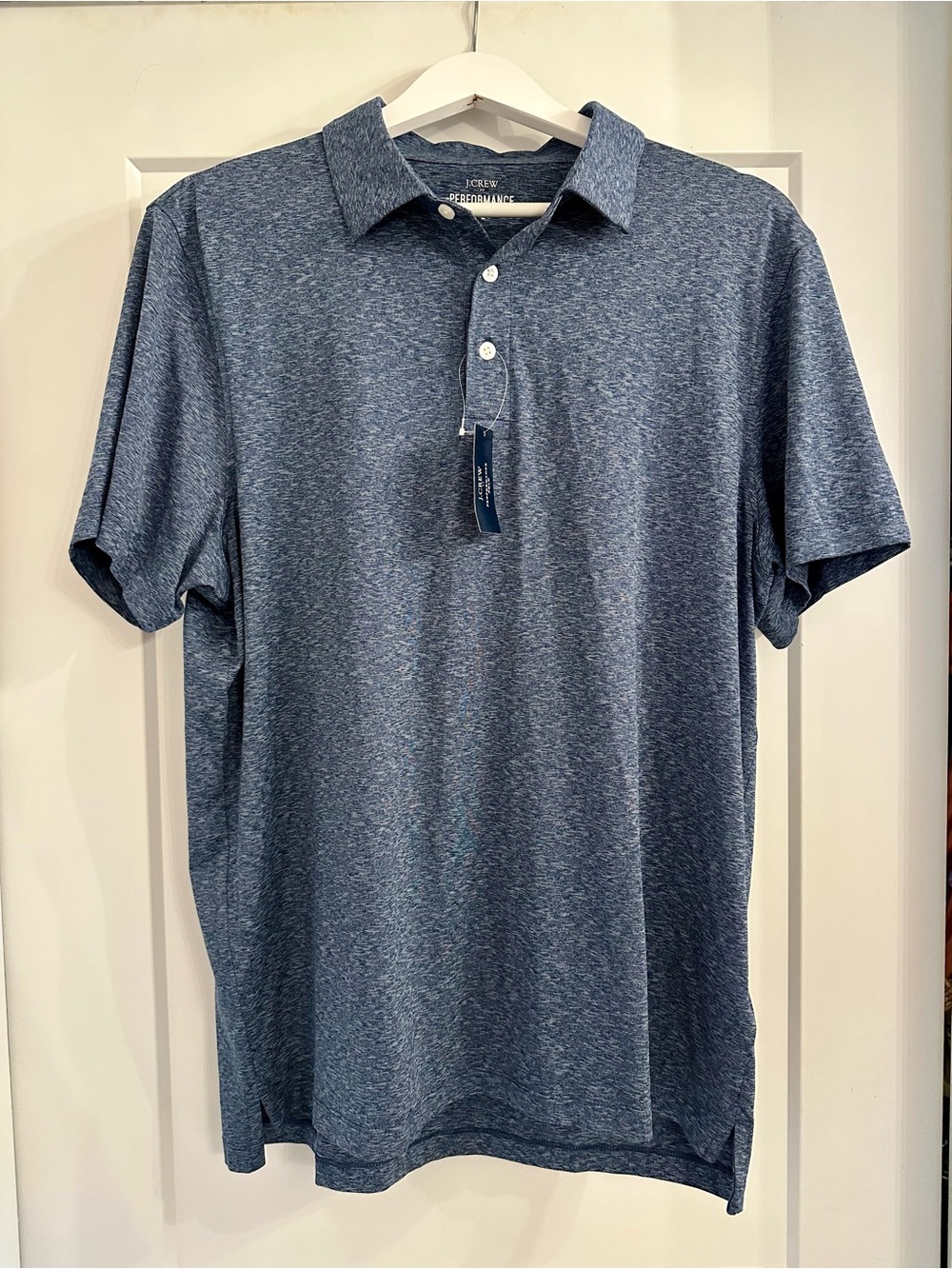 J. Crew Performance Polo - Heathered Blue - Men's - NWT